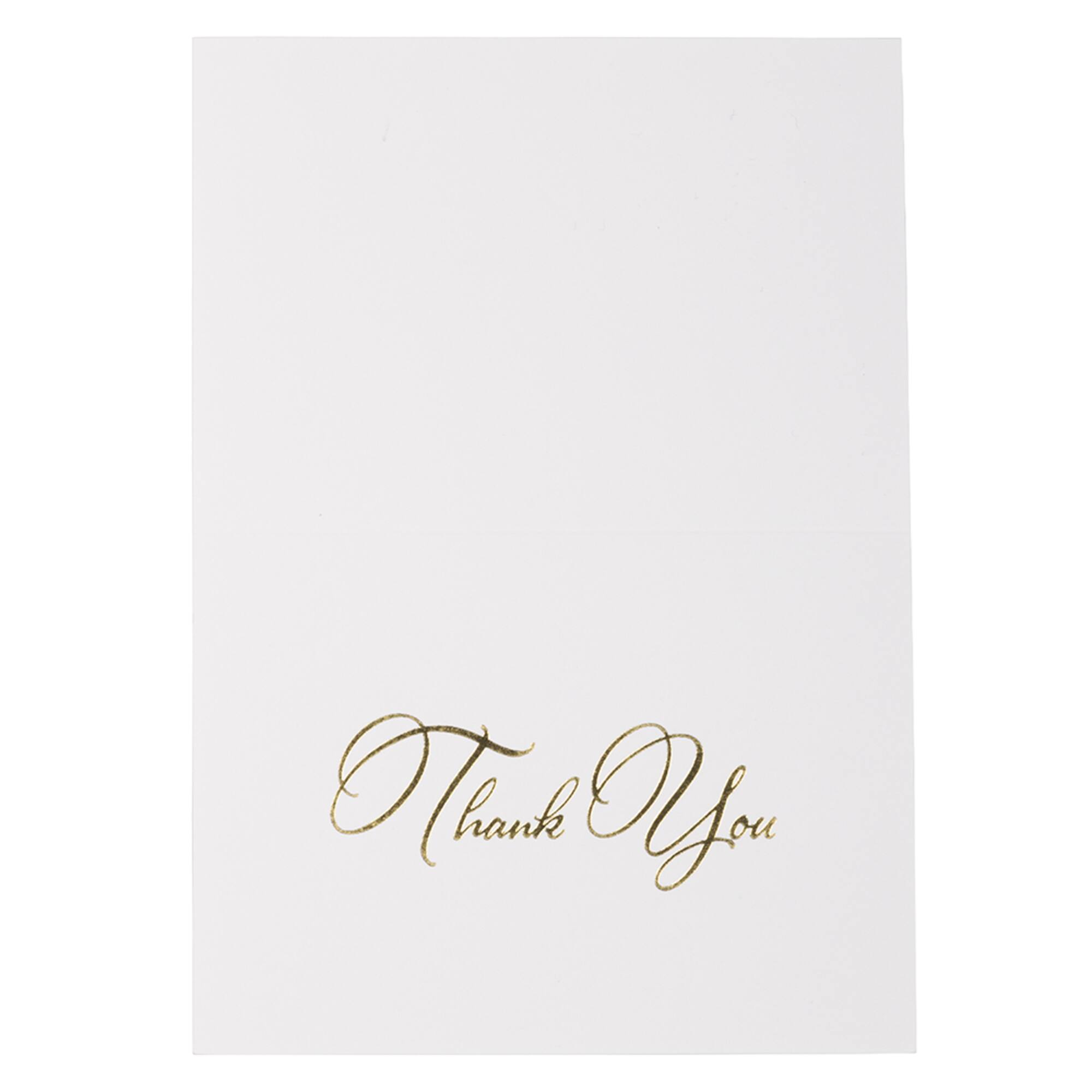 JAM Paper Thank You Card Set with Gold Script